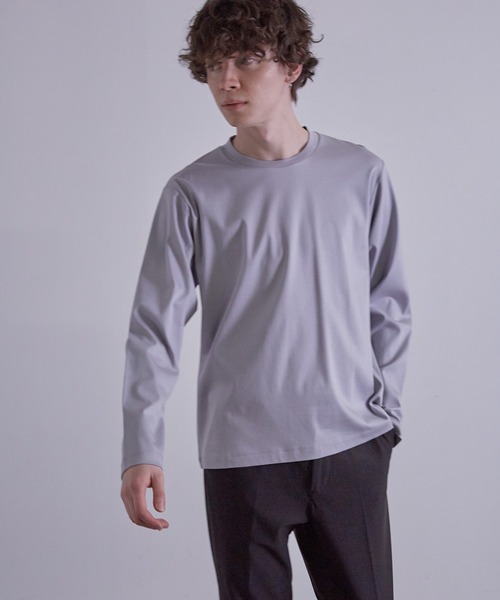JUNRED（ジュンレッド）の「バックハイネック ロングスリーブ（Tシャツ/カットソー・メンズ・ホワイト/ネイビー/グレー/カーキ・LL/M/L）」の21枚目の写真