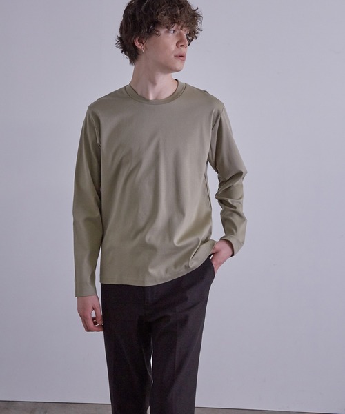 JUNRED（ジュンレッド）の「バックハイネック ロングスリーブ（Tシャツ/カットソー・メンズ・ホワイト/ネイビー/グレー/カーキ・LL/M/L）」の17枚目の写真