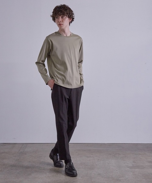JUNRED（ジュンレッド）の「バックハイネック ロングスリーブ（Tシャツ/カットソー・メンズ・ホワイト/ネイビー/グレー/カーキ・LL/M/L）」の16枚目の写真