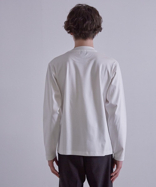 JUNRED（ジュンレッド）の「バックハイネック ロングスリーブ（Tシャツ/カットソー・メンズ・ホワイト/ネイビー/グレー/カーキ・LL/M/L）」の9枚目の写真