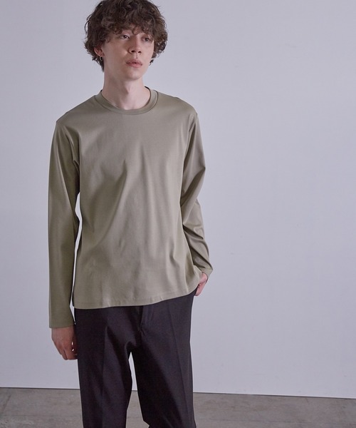 JUNRED（ジュンレッド）の「バックハイネック ロングスリーブ（Tシャツ/カットソー・メンズ・ホワイト/ネイビー/グレー/カーキ・LL/M/L）」の18枚目の写真