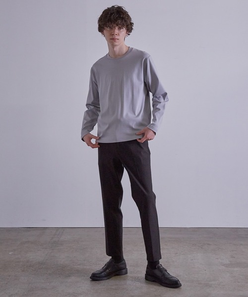 JUNRED（ジュンレッド）の「バックハイネック ロングスリーブ（Tシャツ/カットソー・メンズ・ホワイト/ネイビー/グレー/カーキ・LL/M/L）」の19枚目の写真