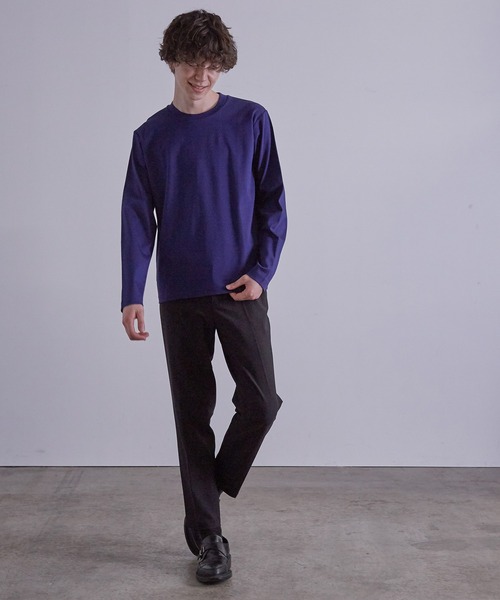 JUNRED（ジュンレッド）の「バックハイネック ロングスリーブ（Tシャツ/カットソー・メンズ・ホワイト/ネイビー/グレー/カーキ・LL/M/L）」の12枚目の写真