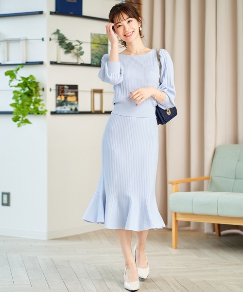 FEERICHELU（フェリーシェル）の「ニット スカート マーメード SS FEERICHELU（スカート・レディース・ベージュ/ネイビー/サックスブルー/ピンクベージュ・S/M）」の13枚目の写真