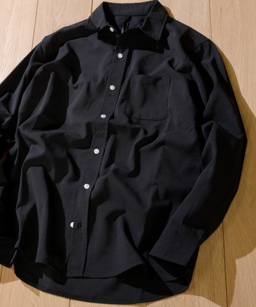 JOHN'S CLOSET(ジョンズクローゼット)の「【i】ポリエステルラミーレギュラーカラー長袖シャツ(シャツ/ブラウス・メンズ・ブラック/ベージュ/カーキ/ネイビー/ホワイト・LARGE/X-LARGE/MEDIUM)」の3枚目の写真