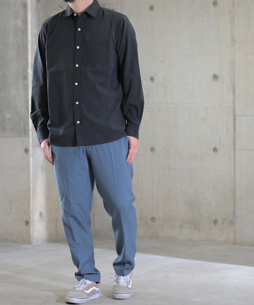 JOHN'S CLOSET(ジョンズクローゼット)の「【i】ポリエステルラミーレギュラーカラー長袖シャツ(シャツ/ブラウス・メンズ・ブラック/ベージュ/カーキ/ネイビー/ホワイト・LARGE/X-LARGE/MEDIUM)」の17枚目の写真