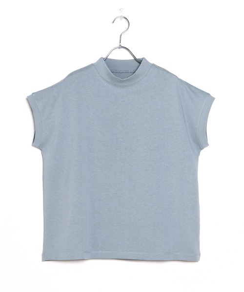 Bab（バブ）の「USコットンモックネックフレンチＴシャツ（Tシャツ/カットソー・レディース・チャコールグレー/ブラック/パープル/ミント/グレー系その他/ブラウン/オフホワイト/オレンジ/ブルー・FREE）」の13枚目の写真