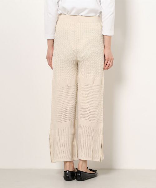 UNRELISH（アンレリッシュ）の「クロシェ編みニットワイドパンツ（その他パンツ・レディース・ダークグリーン/ラベンダー/アイボリー/ブラック・MEDIUM）」の6枚目の写真