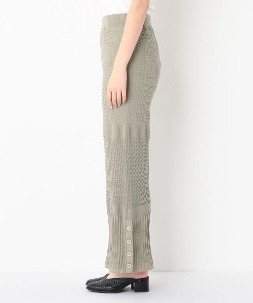 UNRELISH（アンレリッシュ）の「クロシェ編みニットワイドパンツ（その他パンツ・レディース・ダークグリーン/ラベンダー/アイボリー/ブラック・MEDIUM）」の7枚目の写真