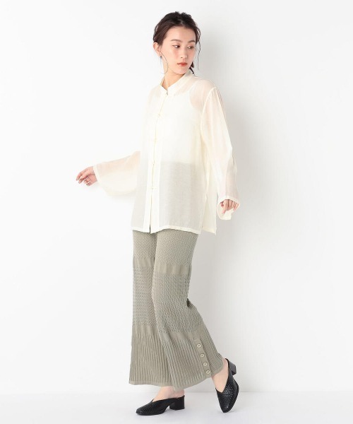 UNRELISH（アンレリッシュ）の「クロシェ編みニットワイドパンツ（その他パンツ・レディース・ダークグリーン/ラベンダー/アイボリー/ブラック・MEDIUM）」の11枚目の写真