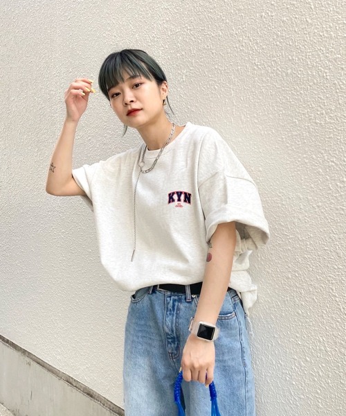 WHO'S WHO gallery（フーズフーギャラリー）の「【KOOKY'N/クーキー】フロッキーミニカレッジTEE（Tシャツ/カットソー・メンズ・ホワイト/アッシュグレー/ブラック/ブルー/グリーン・FREE）」の11枚目の写真