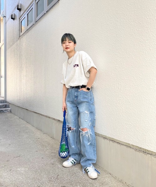 WHO'S WHO gallery（フーズフーギャラリー）の「【KOOKY'N/クーキー】フロッキーミニカレッジTEE（Tシャツ/カットソー・メンズ・ホワイト/アッシュグレー/ブラック/ブルー/グリーン・FREE）」の14枚目の写真