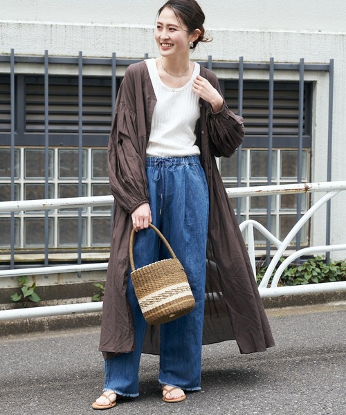 CIAOPANIC TYPY（チャオパニックティピー）の「【TYPYDENIM】タックイージーパンツ（デニムパンツ・レディース・ネイビー/ブルー・SMALL/MEDIUM/LARGE）」の16枚目の写真