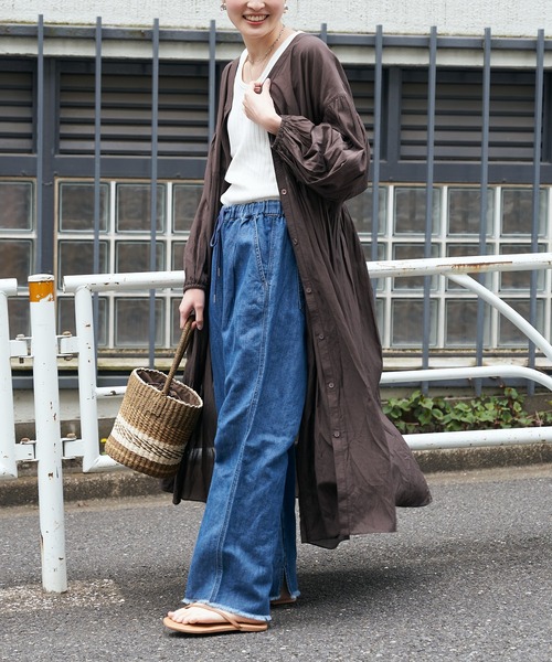 CIAOPANIC TYPY（チャオパニックティピー）の「【TYPYDENIM】タックイージーパンツ（デニムパンツ・レディース・ネイビー/ブルー・SMALL/MEDIUM/LARGE）」の14枚目の写真