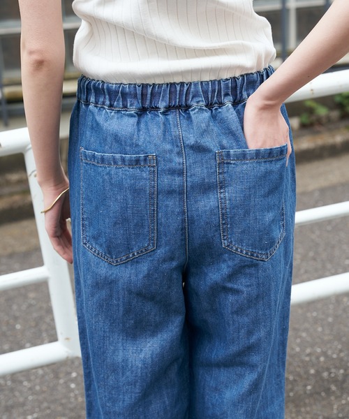 CIAOPANIC TYPY（チャオパニックティピー）の「【TYPYDENIM】タックイージーパンツ（デニムパンツ・レディース・ネイビー/ブルー・SMALL/MEDIUM/LARGE）」の6枚目の写真
