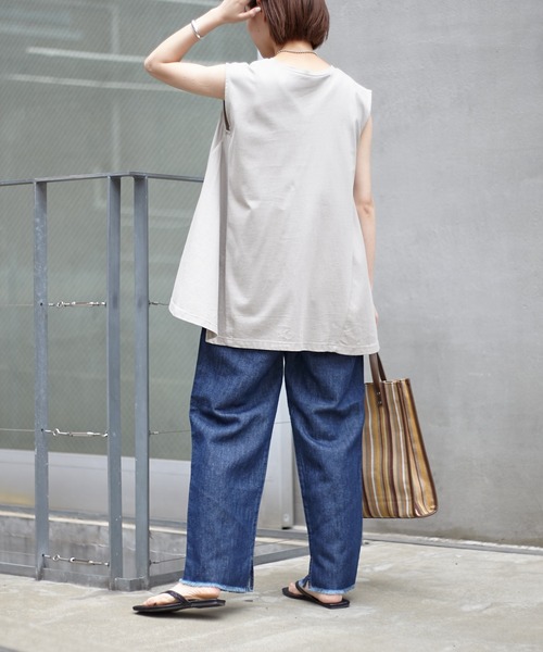 CIAOPANIC TYPY（チャオパニックティピー）の「【TYPYDENIM】タックイージーパンツ（デニムパンツ・レディース・ネイビー/ブルー・SMALL/MEDIUM/LARGE）」の9枚目の写真