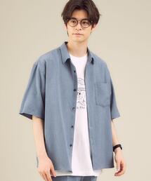 green label relaxing | ＜ 機能 / ストレッチ・防シワ ＞ CM リネンライク ドビー ルーズ 半袖 シャツ(シャツ/ブラウス)