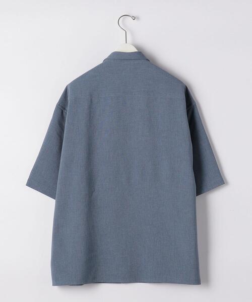 green label relaxing（グリーンレーベルリラクシング）の「＜ 機能 / ストレッチ・防シワ ＞ CM リネンライク ドビー ルーズ 半袖 シャツ（シャツ/ブラウス・メンズ・ダークブラウン/コバルトブルー/ベージュ・LARGE/MEDIUM/SMALL）」の6枚目の写真