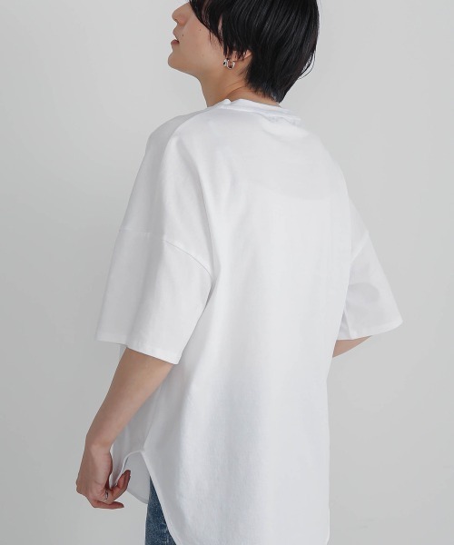 Bou Jeloud(ブージュルード)の「【コットン100】ロゴオーバーTシャツ(Tシャツ/カットソー・レディース・ブラック/ベージュ/オフホワイト/カーキ・FREE)」の15枚目の写真