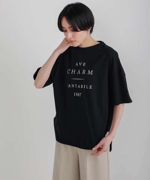 コットン100】ロゴオーバーTシャツ（Tシャツ/カットソー）｜Bou