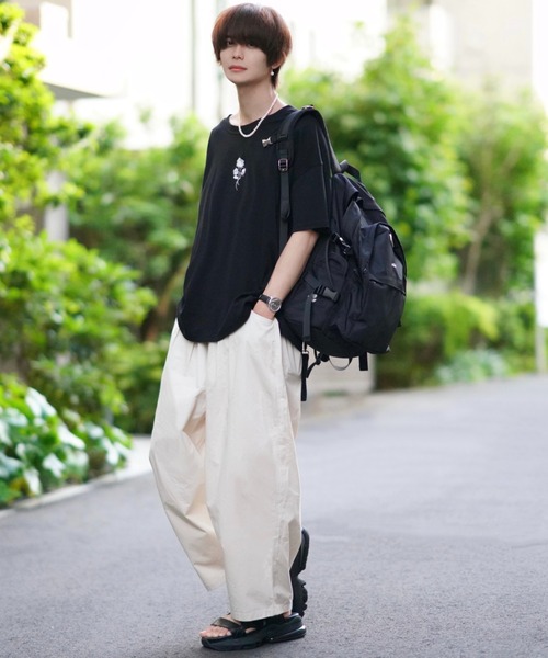 ADRER（アドラー）の「【ADRER】loose silhouette easy balloon pants/ルーズシルエットイージーバルーンパンツ（その他パンツ・メンズ・ホワイト/ブラック×カーキ・SMALL/MEDIUM/LARGE/X-SMALL）」の22枚目の写真