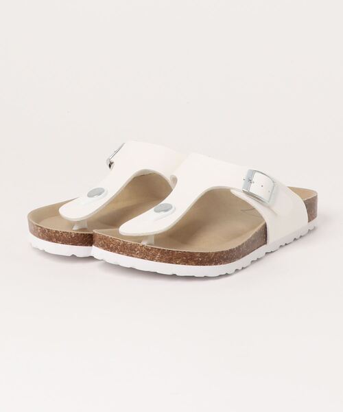 enchanted(エンチャンテッド)の「トングスバックルフラットサンダル(サンダル・レディース・ブラック/シルバー/ブロンズ/パイソン/ホワイト・LL/S/M/L)」の2枚目の写真