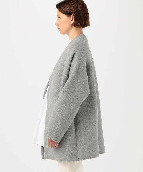 【 GALERIE VIE 】ウール ノーカラーコート ライトグレー アウター ウール ノーカラーコート ライトグレー GALERIE VIE ギャルリー ヴィー