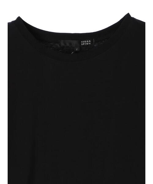 Sugar spoon（シュガースプーン）の「・SUGAR SPOON カタパットフレンチTシャツ＊（Tシャツ/カットソー・レディース・チャコールグレー/ブラック/パープル/グレイッシュベージュ/ピンクベージュ/アイボリー・FREE）」の18枚目の写真