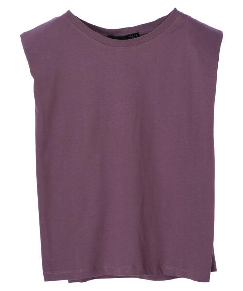 Sugar spoon（シュガースプーン）の「・SUGAR SPOON カタパットフレンチTシャツ＊（Tシャツ/カットソー・レディース・チャコールグレー/ブラック/パープル/グレイッシュベージュ/ピンクベージュ/アイボリー・FREE）」の14枚目の写真