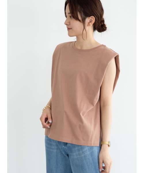 Sugar spoon（シュガースプーン）の「・SUGAR SPOON カタパットフレンチTシャツ＊（Tシャツ/カットソー・レディース・チャコールグレー/ブラック/パープル/グレイッシュベージュ/ピンクベージュ/アイボリー・FREE）」の6枚目の写真