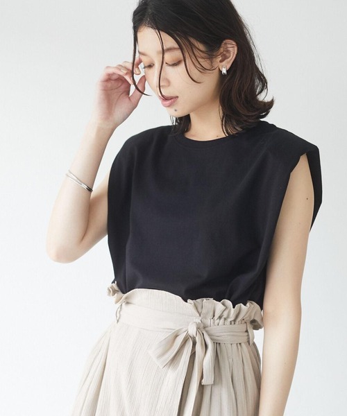 Sugar spoon（シュガースプーン）の「・SUGAR SPOON カタパットフレンチTシャツ＊（Tシャツ/カットソー・レディース・チャコールグレー/ブラック/パープル/グレイッシュベージュ/ピンクベージュ/アイボリー・FREE）」の3枚目の写真