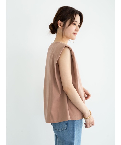 Sugar spoon（シュガースプーン）の「・SUGAR SPOON カタパットフレンチTシャツ＊（Tシャツ/カットソー・レディース・チャコールグレー/ブラック/パープル/グレイッシュベージュ/ピンクベージュ/アイボリー・FREE）」の7枚目の写真