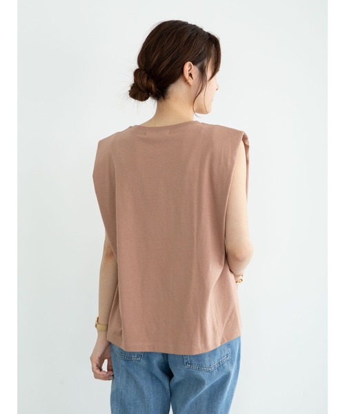 Sugar spoon（シュガースプーン）の「・SUGAR SPOON カタパットフレンチTシャツ＊（Tシャツ/カットソー・レディース・チャコールグレー/ブラック/パープル/グレイッシュベージュ/ピンクベージュ/アイボリー・FREE）」の8枚目の写真