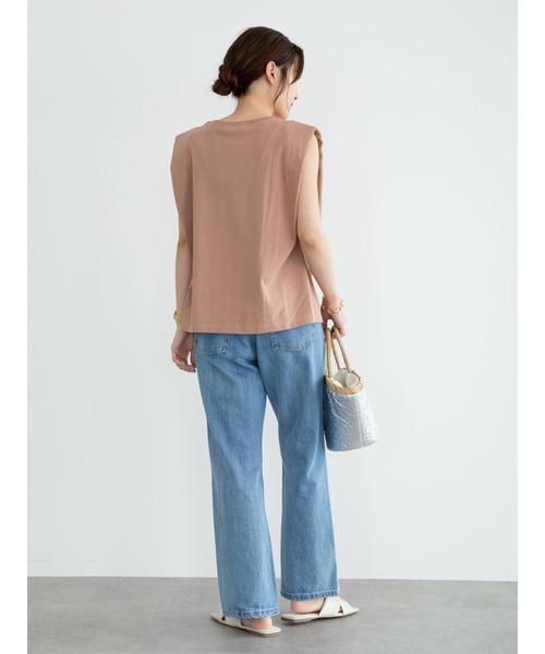 Sugar spoon（シュガースプーン）の「・SUGAR SPOON カタパットフレンチTシャツ＊（Tシャツ/カットソー・レディース・チャコールグレー/ブラック/パープル/グレイッシュベージュ/ピンクベージュ/アイボリー・FREE）」の10枚目の写真