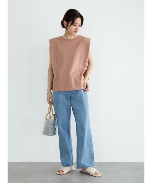 Sugar spoon（シュガースプーン）の「・SUGAR SPOON カタパットフレンチTシャツ＊（Tシャツ/カットソー・レディース・チャコールグレー/ブラック/パープル/グレイッシュベージュ/ピンクベージュ/アイボリー・FREE）」の11枚目の写真