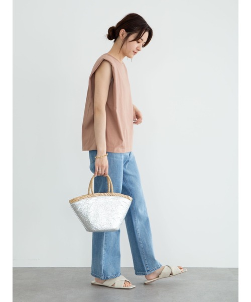 Sugar spoon（シュガースプーン）の「・SUGAR SPOON カタパットフレンチTシャツ＊（Tシャツ/カットソー・レディース・チャコールグレー/ブラック/パープル/グレイッシュベージュ/ピンクベージュ/アイボリー・FREE）」の12枚目の写真