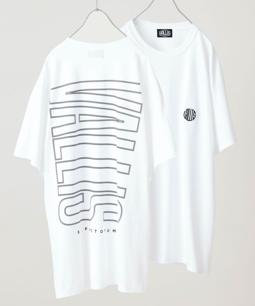 VALLIS by FACTOTUM(ヴァリスバイファクトタム)の「STUDIOUS別注 ビッグロゴバックプリントTee(Tシャツ/カットソー・メンズ・ホワイト/ブルー/ライトグリーン/ラベンダー/ライトベージュ・MEDIUM/LARGE)」の1枚目の写真