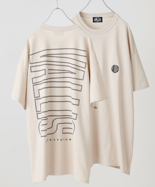 VALLIS by FACTOTUM(ヴァリスバイファクトタム)の「STUDIOUS別注 ビッグロゴバックプリントTee(Tシャツ/カットソー・メンズ・ホワイト/ブルー/ライトグリーン/ラベンダー/ライトベージュ・MEDIUM/LARGE)」の2枚目の写真