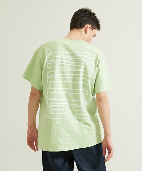 VALLIS by FACTOTUM(ヴァリスバイファクトタム)の「STUDIOUS別注 ビッグロゴバックプリントTee(Tシャツ/カットソー・メンズ・ホワイト/ブルー/ライトグリーン/ラベンダー/ライトベージュ・MEDIUM/LARGE)」の7枚目の写真