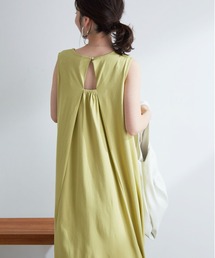 VIS | 【洗濯機可】ふんわり柔らか。カットソーバックオープンフレアワンピース(ワンピース)