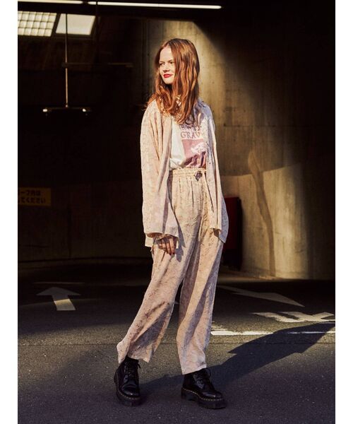 jouetie（ジュエティ）の「【セットアップ対応】ジャカードシアーパンツ（その他パンツ・レディース・ブラック・MEDIUM）」の4枚目の写真