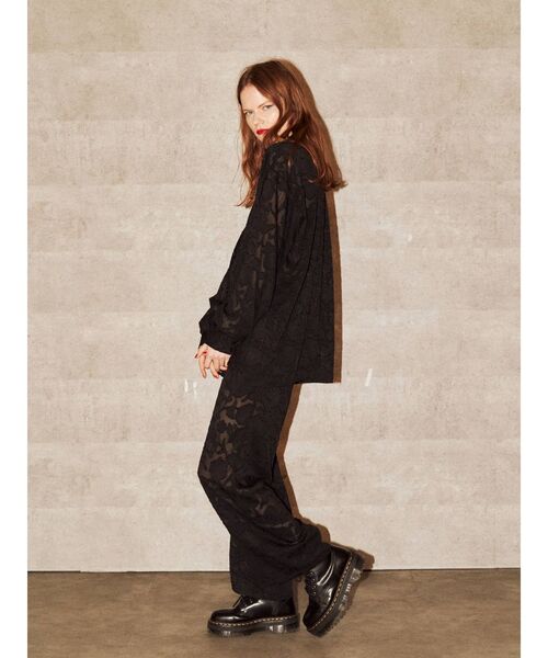 jouetie（ジュエティ）の「【セットアップ対応】ジャカードシアーパンツ（その他パンツ・レディース・ブラック・MEDIUM）」の5枚目の写真