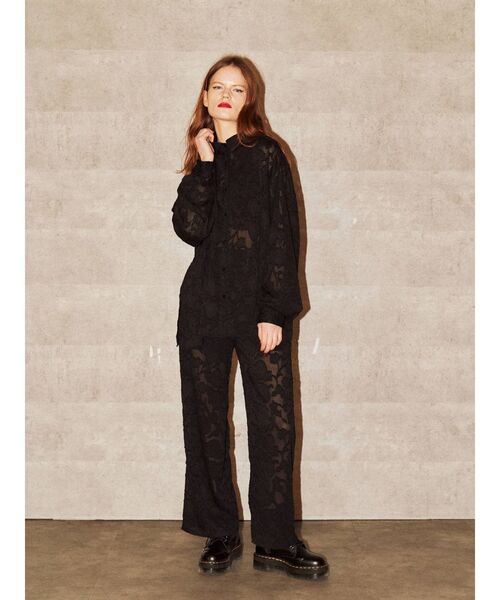 jouetie（ジュエティ）の「【セットアップ対応】ジャカードシアーパンツ（その他パンツ・レディース・ブラック・MEDIUM）」の6枚目の写真