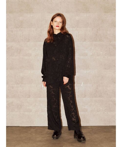 jouetie（ジュエティ）の「【セットアップ対応】ジャカードシアーパンツ（その他パンツ・レディース・ブラック・MEDIUM）」の7枚目の写真