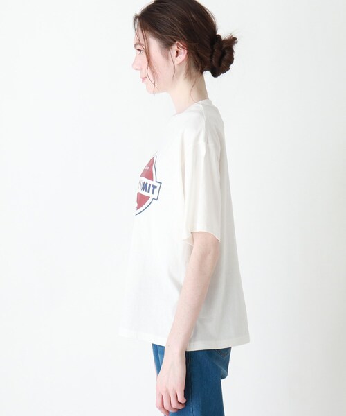 Cutie Blonde（キューティーブロンド）の「◆【S-L】前プリントロゴTシャツ（Tシャツ/カットソー・レディース・ダークオレンジ/チャコールグレー/オフホワイト・01/03/02）」の5枚目の写真