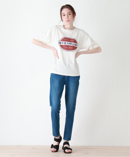 Cutie Blonde（キューティーブロンド）の「◆【S-L】前プリントロゴTシャツ（Tシャツ/カットソー・レディース・ダークオレンジ/チャコールグレー/オフホワイト・01/03/02）」の11枚目の写真