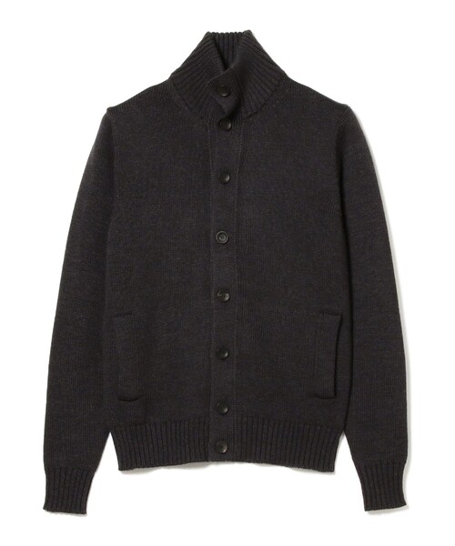 ZANONE(ザノーネ)の「ZANONE / CHIOTO 5ゲージ スタンドカラー カーディガン(ニット/セーター・メンズ・ベージュ/カーキ/チャコールグレー/ネイビー/チャコール/グレー/ブラック・50/46/48/52/44)」の4枚目の写真