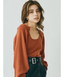 EVRIS | チェーンモチーフレイヤードニットトップス(ニット/セーター)