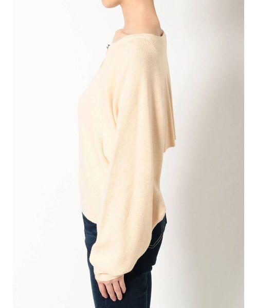 EVRIS（エヴリス）の「チェーンモチーフレイヤードニットトップス（ニット/セーター・レディース・アイボリー/ブラック/オレンジ/グリーン・FREE）」の17枚目の写真