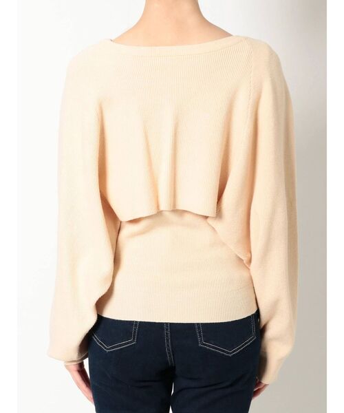 EVRIS（エヴリス）の「チェーンモチーフレイヤードニットトップス（ニット/セーター・レディース・アイボリー/ブラック/オレンジ/グリーン・FREE）」の18枚目の写真